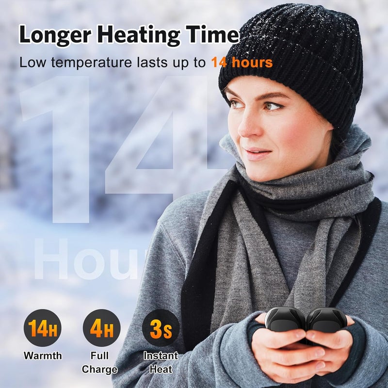 WHATOOK AI Hand Warmers Rechargeable: Magnetic 2 in 1 Electric Hand Warmers with USB Charging, Portable Reusable Pocket Heater, Men Women Gifts for Outdoors, Golfing, Hiking, Skiing, Hunting - Image 4